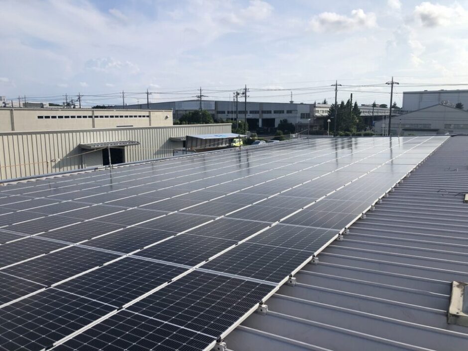 工場様(自家消費型太陽光発電)の施工写真