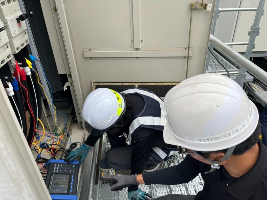 太陽光発電　使用前自己確認の施工写真