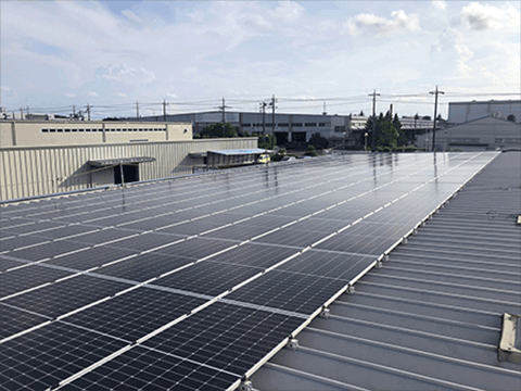 茨城県の工場様(自家消費型太陽光発電)の施工写真